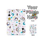 Unicorns-rainbows-seamless-pattern Playing Cards 54 Designs (Mini) Front - Spade2