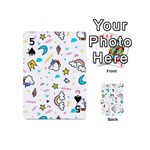 Unicorns-rainbows-seamless-pattern Playing Cards 54 Designs (Mini) Front - Spade5