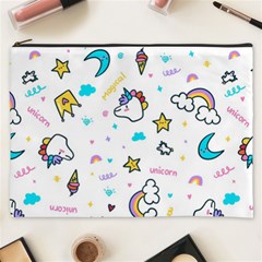 Unicorns-rainbows-seamless-pattern Cosmetic Bag (xxxl)