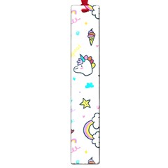 Unicorns-rainbows-seamless-pattern Large Book Marks by Jancukart