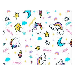 Unicorns-rainbows-seamless-pattern Double Sided Flano Blanket (large) 