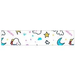 Unicorns-rainbows-seamless-pattern Small Flano Scarf