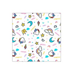 Unicorns-rainbows-seamless-pattern Satin Bandana Scarf 22  X 22 