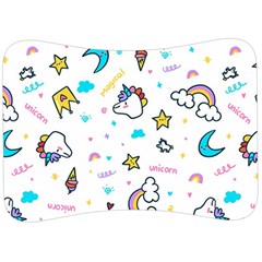 Unicorns-rainbows-seamless-pattern Velour Seat Head Rest Cushion