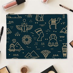 Dark-seamless-pattern-symbols-landmarks-signs-egypt -- Cosmetic Bag (xl)