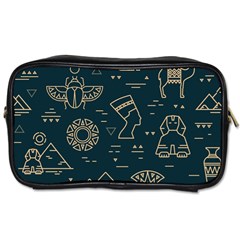 Dark-seamless-pattern-symbols-landmarks-signs-egypt -- Toiletries Bag (two Sides)