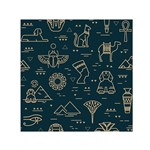 Dark-seamless-pattern-symbols-landmarks-signs-egypt -- Square Satin Scarf (30  x 30 ) Front