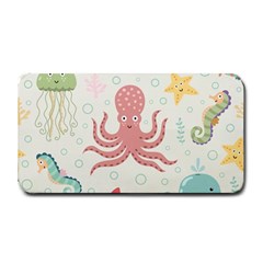 Underwater-seamless-pattern-light-background-funny Medium Bar Mat