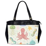 Underwater-seamless-pattern-light-background-funny Oversize Office Handbag (2 Sides) Front