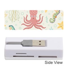 Underwater-seamless-pattern-light-background-funny Memory Card Reader (stick) by Jancukart