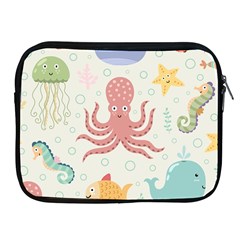 Underwater-seamless-pattern-light-background-funny Apple Ipad 2/3/4 Zipper Cases