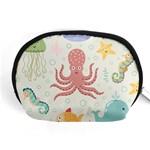 Underwater-seamless-pattern-light-background-funny Accessory Pouch (Medium) Front