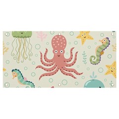 Underwater-seamless-pattern-light-background-funny Banner And Sign 4  X 2 