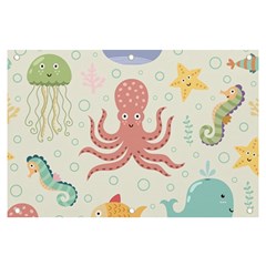 Underwater-seamless-pattern-light-background-funny Banner And Sign 6  X 4 