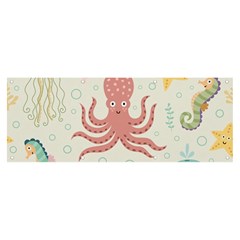 Underwater-seamless-pattern-light-background-funny Banner And Sign 8  X 3 