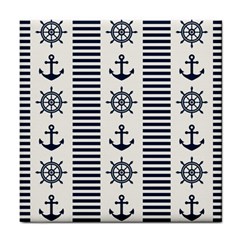 Nautical-seamless-pattern-vector-illustration Tile Coaster