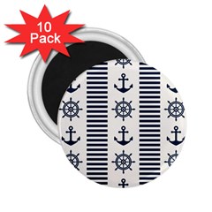 Nautical-seamless-pattern-vector-illustration 2 25  Magnets (10 Pack) 