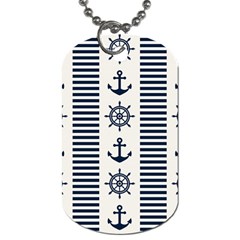 Nautical-seamless-pattern-vector-illustration Dog Tag (one Side)