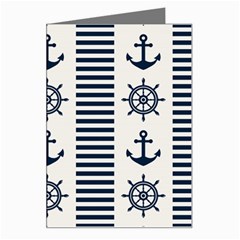 Nautical-seamless-pattern-vector-illustration Greeting Card by Jancukart