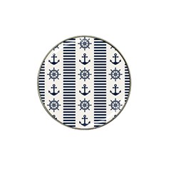 Nautical-seamless-pattern-vector-illustration Hat Clip Ball Marker