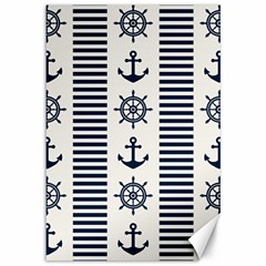 Nautical-seamless-pattern-vector-illustration Canvas 12  X 18 