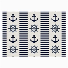 Nautical-seamless-pattern-vector-illustration Large Glasses Cloth