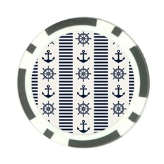 Nautical-seamless-pattern-vector-illustration Poker Chip Card Guard (10 Pack)