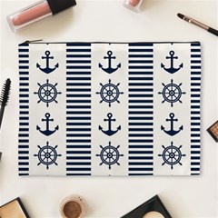 Nautical-seamless-pattern-vector-illustration Cosmetic Bag (xl) by Jancukart