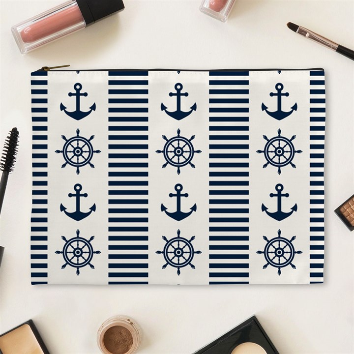 Nautical-seamless-pattern-vector-illustration Cosmetic Bag (XL)