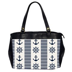 Nautical-seamless-pattern-vector-illustration Oversize Office Handbag (2 Sides)