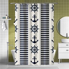 Nautical-seamless-pattern-vector-illustration Shower Curtain 48  X 72  (small) 