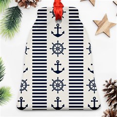 Nautical-seamless-pattern-vector-illustration Bell Ornament (two Sides)