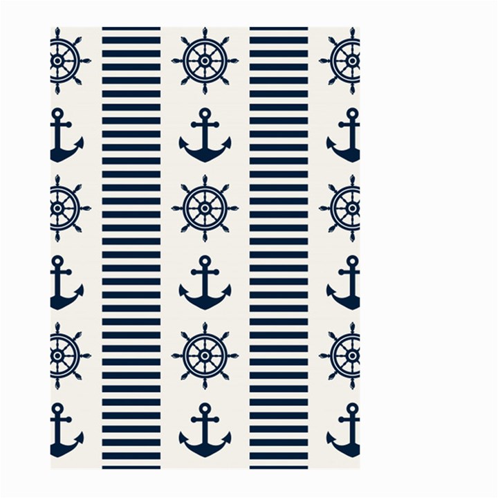 Nautical-seamless-pattern-vector-illustration Large Garden Flag (Two Sides)