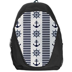 Nautical-seamless-pattern-vector-illustration Backpack Bag