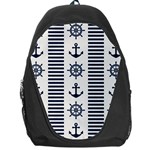 Nautical-seamless-pattern-vector-illustration Backpack Bag Front