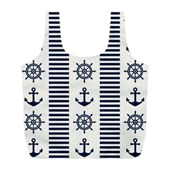 Nautical-seamless-pattern-vector-illustration Full Print Recycle Bag (l)