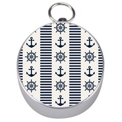 Nautical-seamless-pattern-vector-illustration Silver Compasses