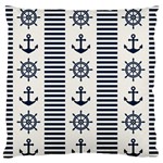 Nautical-seamless-pattern-vector-illustration Large Flano Cushion Case (One Side) Front