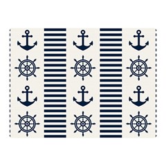 Nautical-seamless-pattern-vector-illustration Double Sided Flano Blanket (mini) 