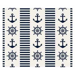 Nautical-seamless-pattern-vector-illustration Double Sided Flano Blanket (small) 