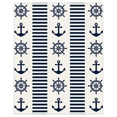 Nautical-seamless-pattern-vector-illustration Drawstring Bag (small)