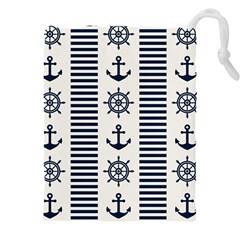 Nautical-seamless-pattern-vector-illustration Drawstring Pouch (4xl)