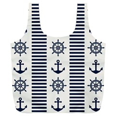 Nautical-seamless-pattern-vector-illustration Full Print Recycle Bag (xxl)