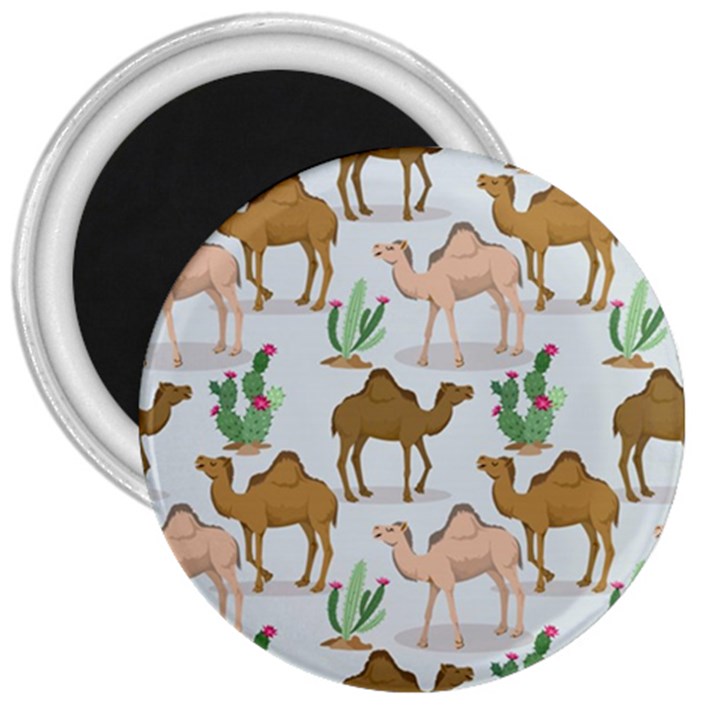 Camels-cactus-desert-pattern 3  Magnets