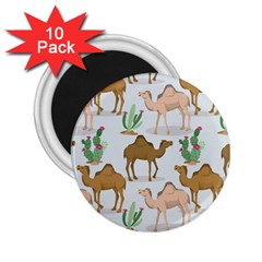 Camels-cactus-desert-pattern 2 25  Magnets (10 Pack) 