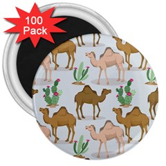 Camels-cactus-desert-pattern 3  Magnets (100 Pack) by Jancukart