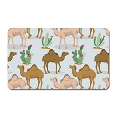 Camels-cactus-desert-pattern Magnet (rectangular)