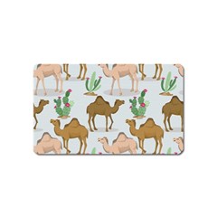 Camels-cactus-desert-pattern Magnet (name Card) by Jancukart