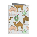 Camels-cactus-desert-pattern Mini Greeting Card Right