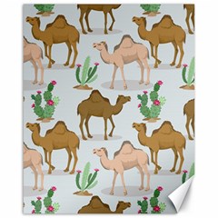 Camels-cactus-desert-pattern Canvas 16  X 20  by Jancukart